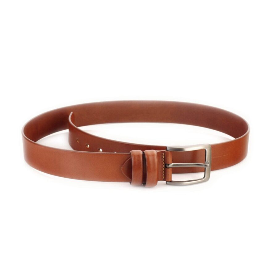 Tan Mens Belt For Jeans Real Leather 1 1 2 Inch 5