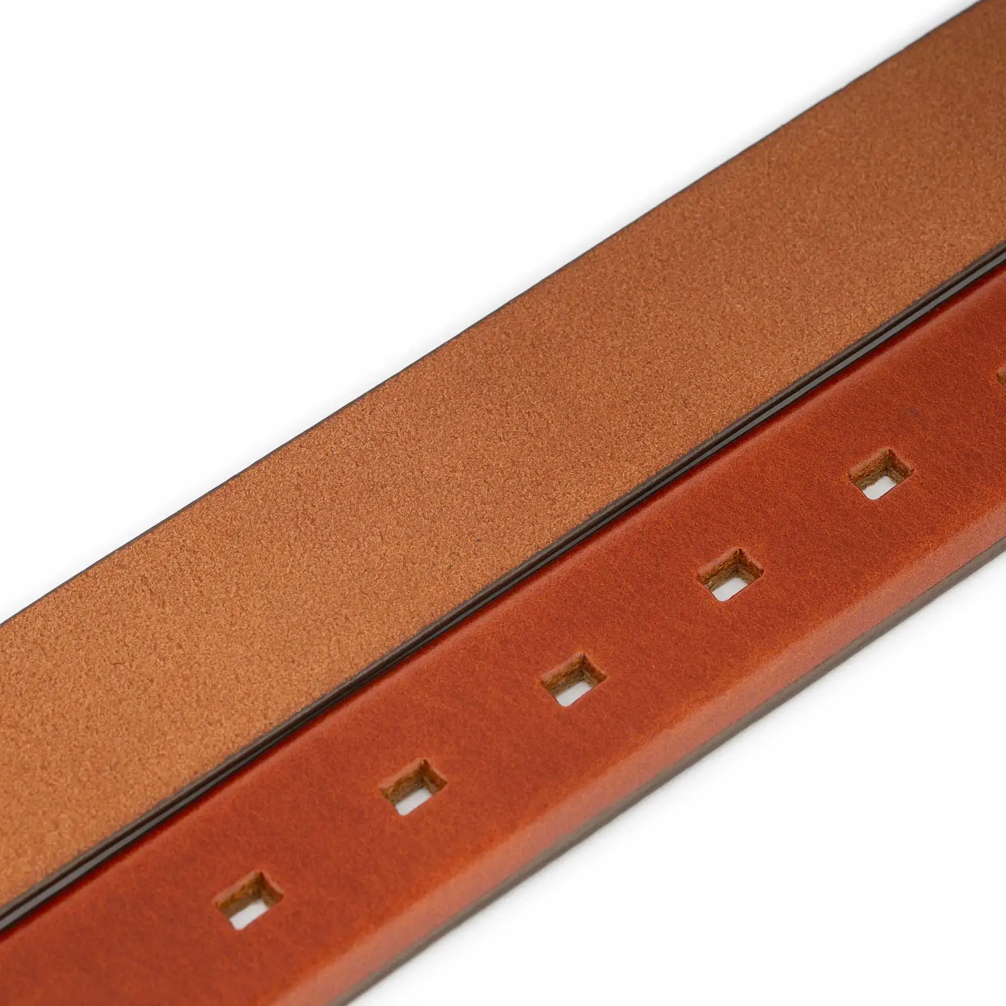 cognac leather belt with dark gray metal buckle 4