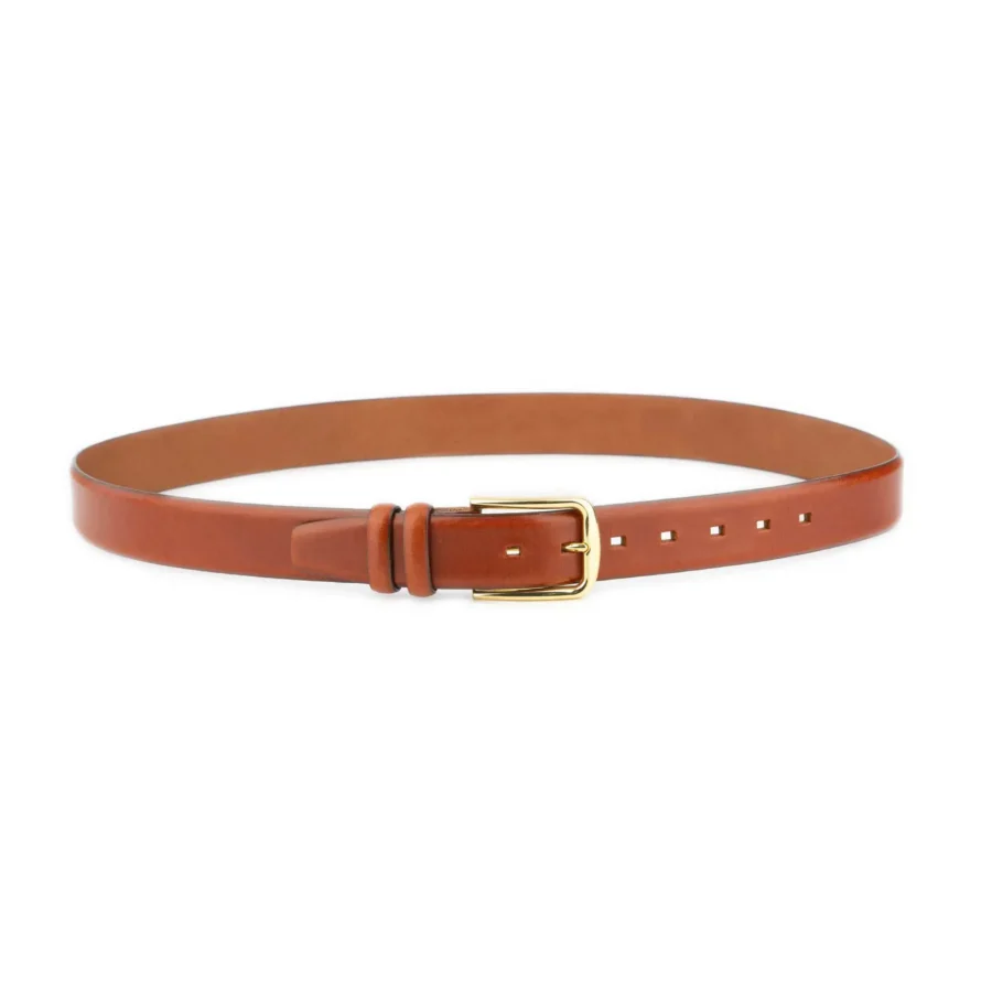 T.B. Phleps Torrence Cognac Deerskin Leather Men’s Dress Belt main image 0