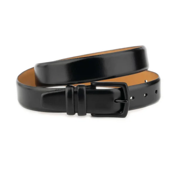 leather belt mens black brass buckle 1 101125 3501 AML 11