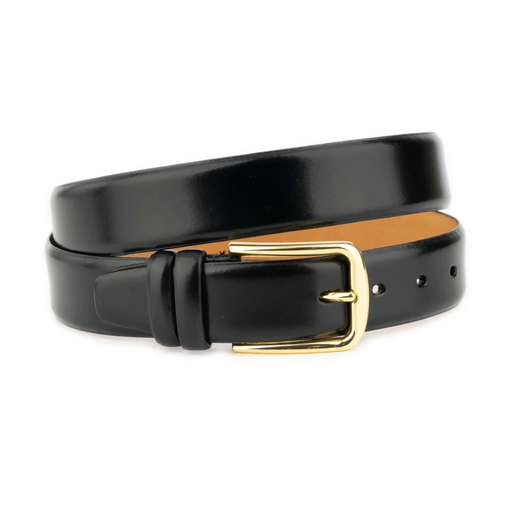 mens-black-belt-gold-buckle-  display picture 1