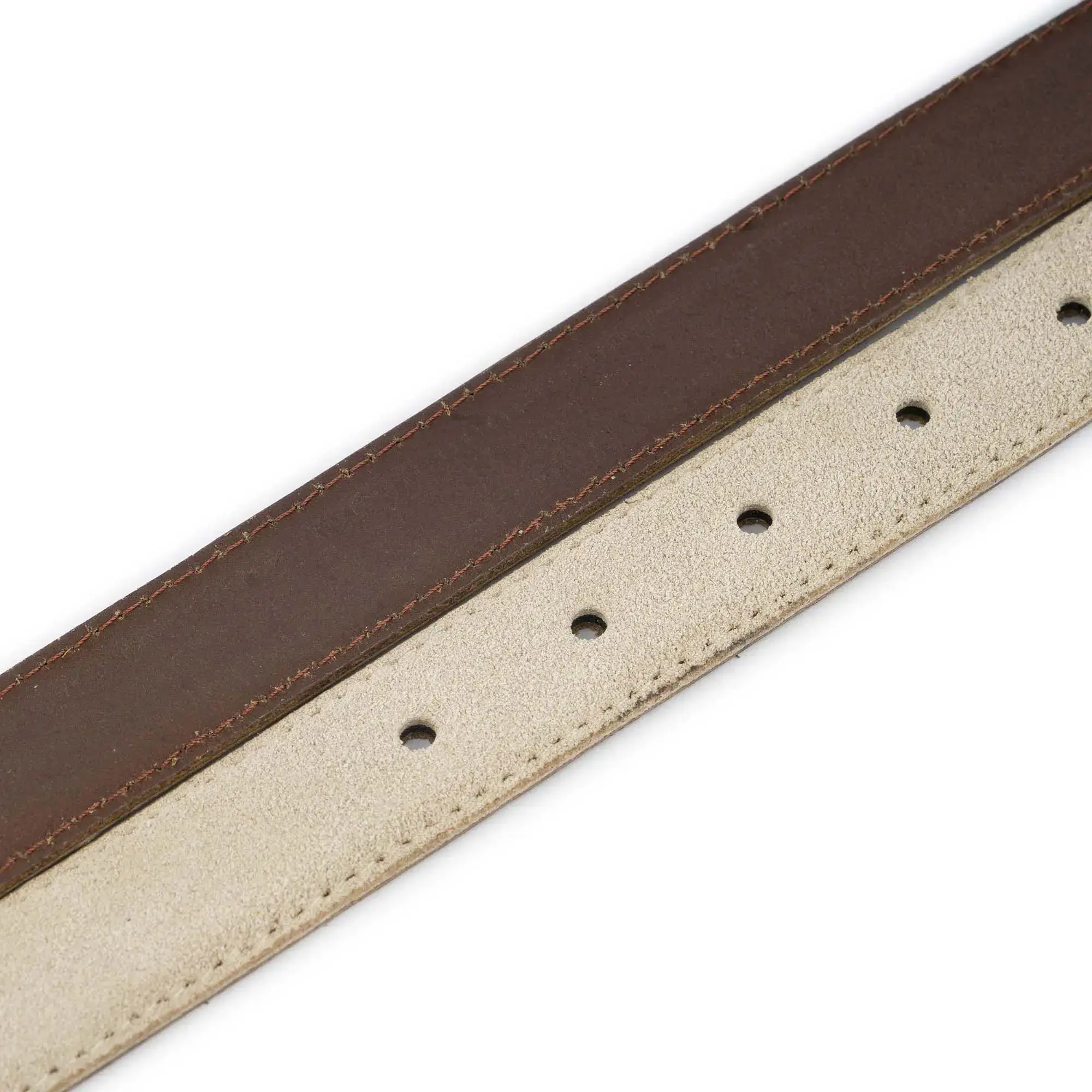 Beige Suede Belt 1 Inch Width with Rounded Dark Silver Buckle 4