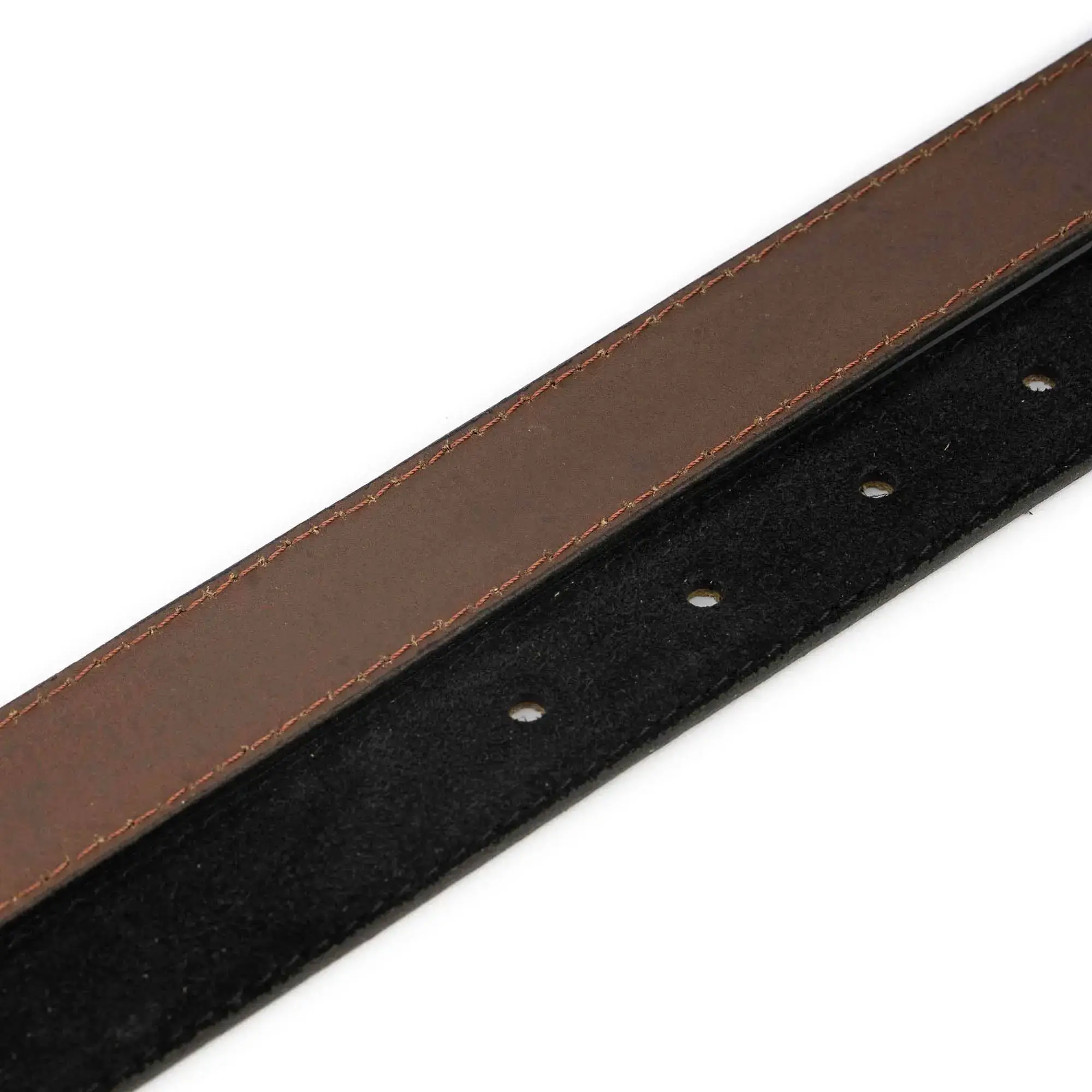 Black Suede Belt 1 Inch Width with Rounded Dark Silver Buckle 4