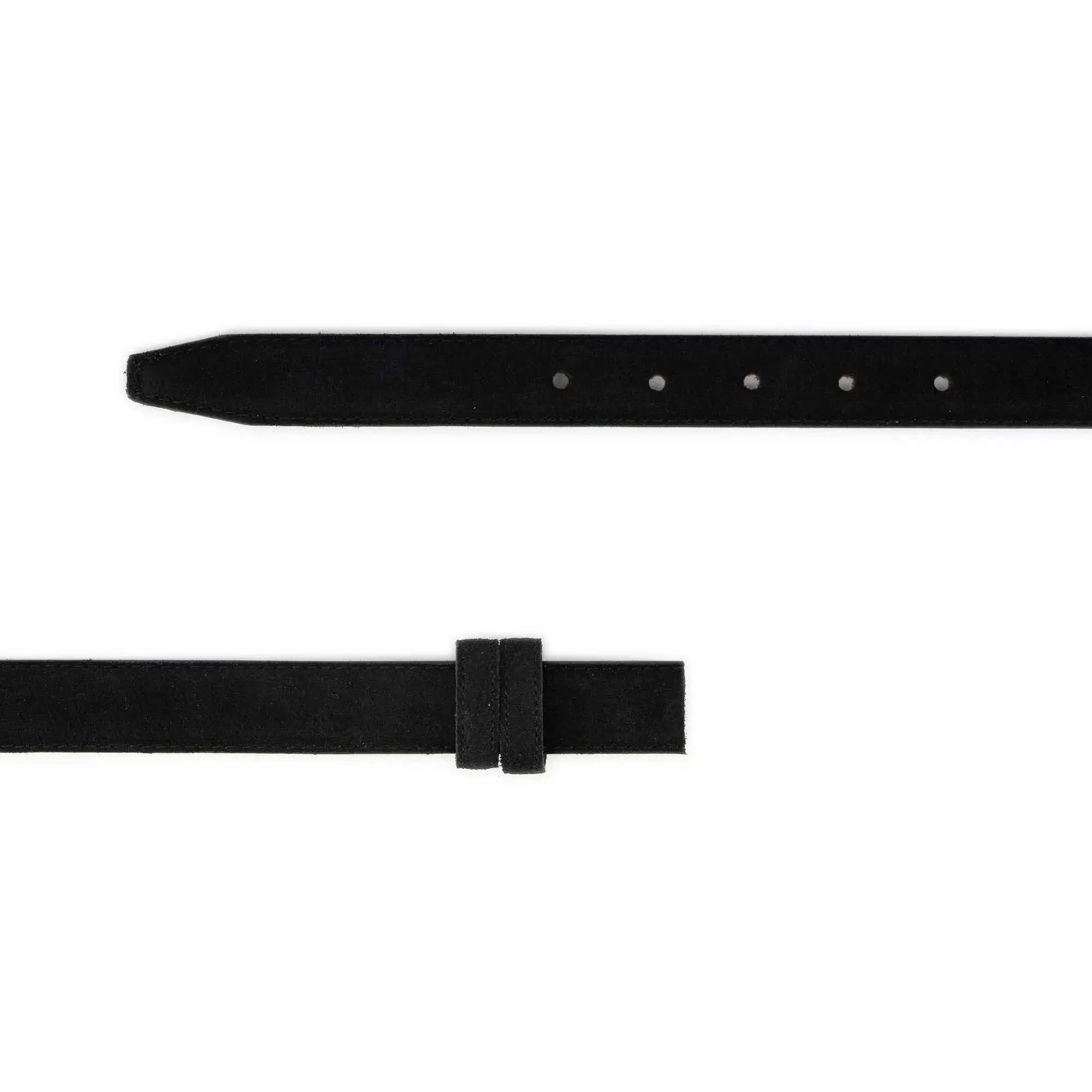 Black Suede Replacement Belt Strap 1 Inch Without Buckle 2
