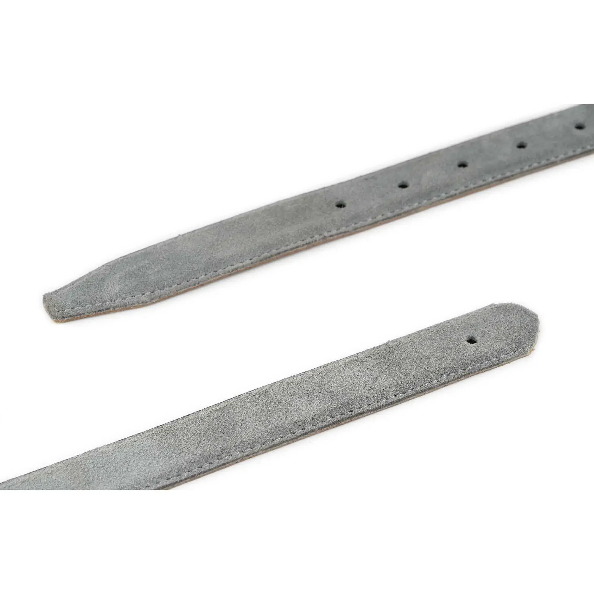 Gray Suede Leather Belt Strap Replacement 2 5 cm with Buckle Hole 3