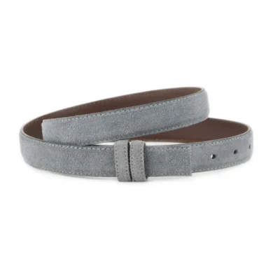 Gray Suede Replacement Belt Strap 1 Inch Without Buckle 1 SUET 25 CUT GRAY KASV