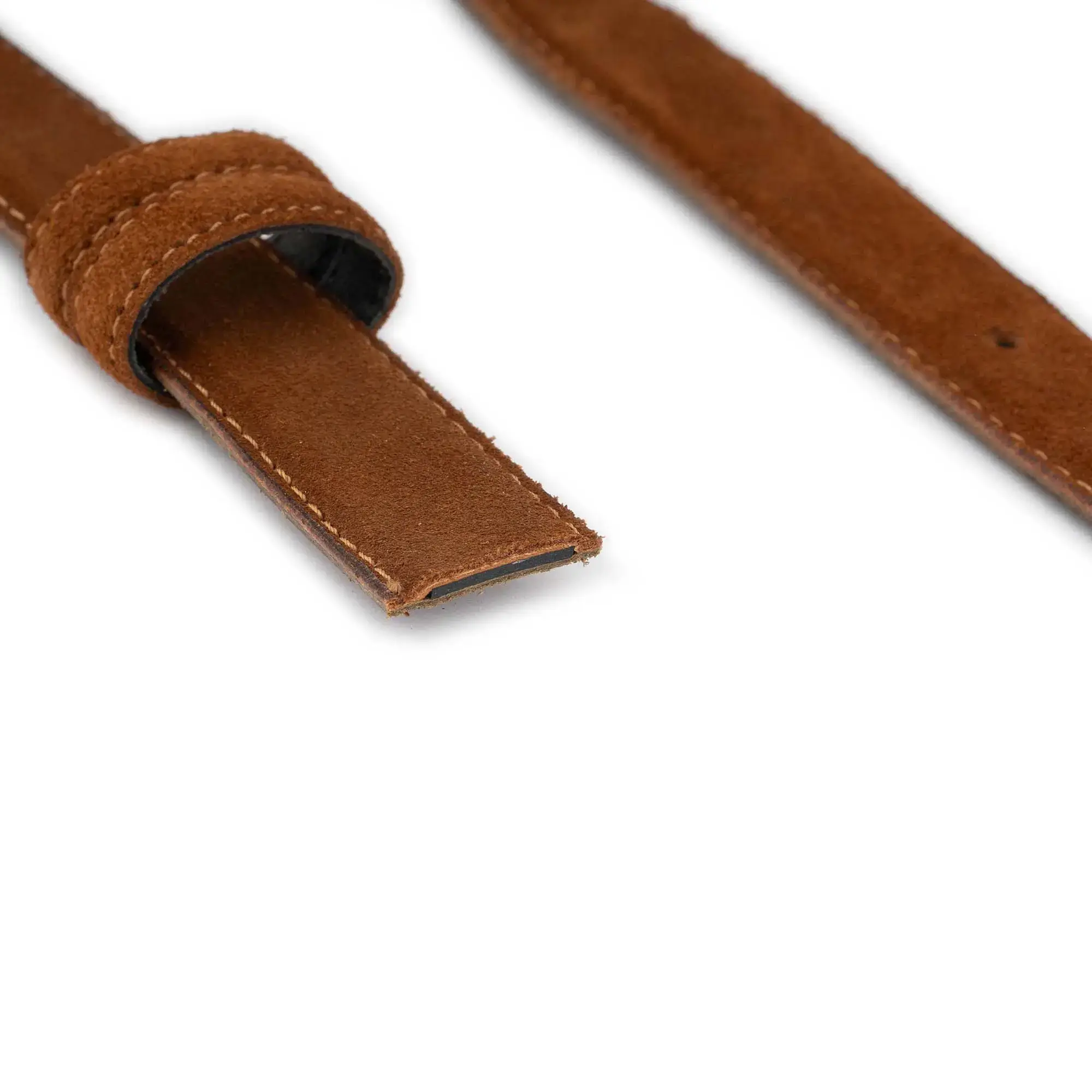 Tobacco Suede Replacement Belt Strap 1 Inch Without Buckle 3