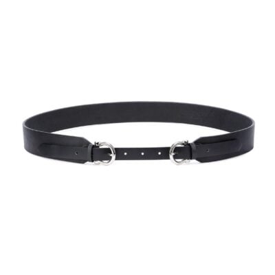 Womens Double Horseshoe Buckle Belt 1