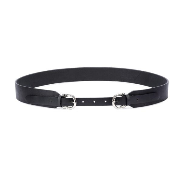 Womens Double Horseshoe Buckle Belt 1