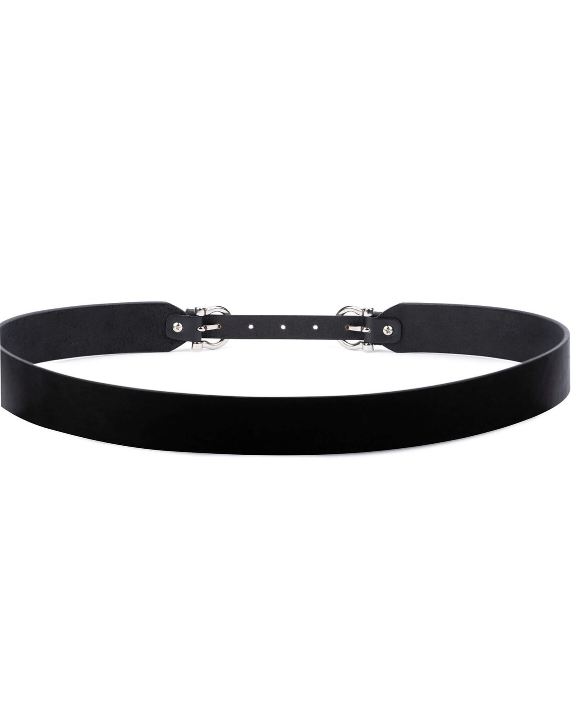 Womens Double Horseshoe Buckle Belt 2