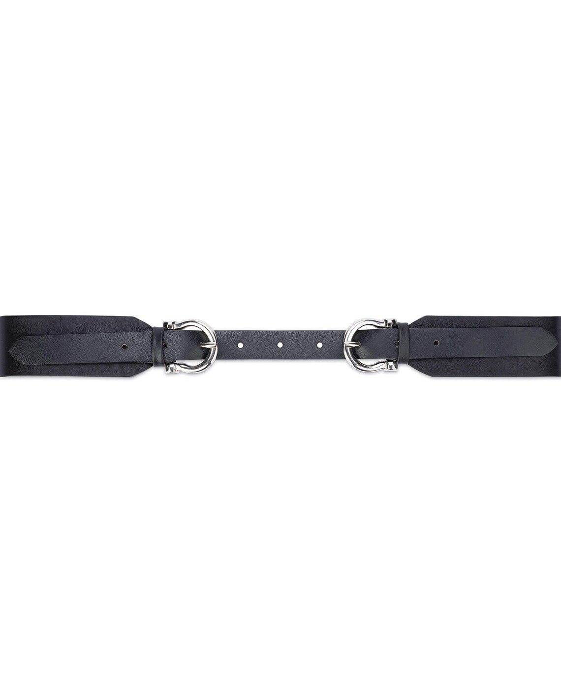 Womens Double Horseshoe Buckle Belt 3