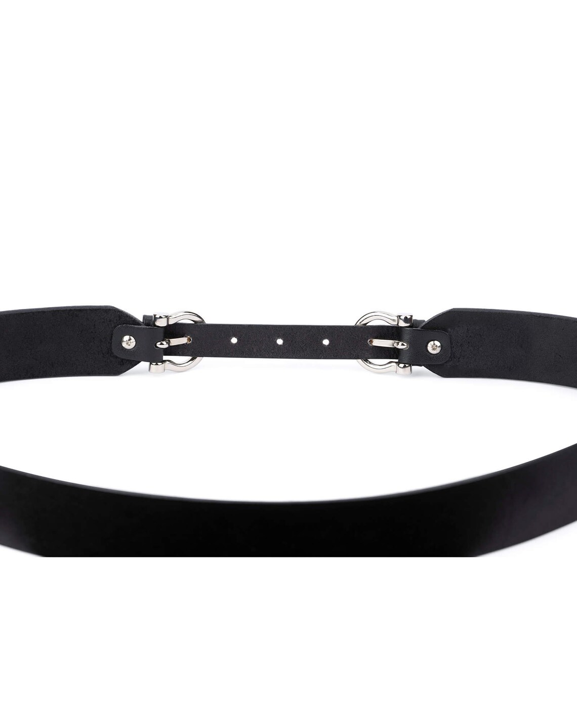 Womens Double Horseshoe Buckle Belt 5