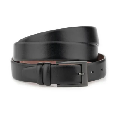 Black Plus Size Belt For Men Satin Gray Buckle 1 BIGTALL 35 BLSM GRASATI GODE