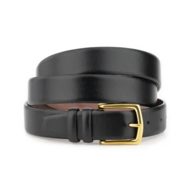 Black Plus Size Belt With Gold Brass Buckle 1 BIGTALL 35 BLSM GOLBRA GODE