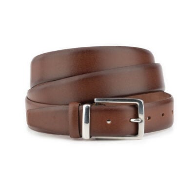 Plus Size Nickel Free Men's Brown Leather Belt 1 BIGTALL 35 COGSM STEELB GODE