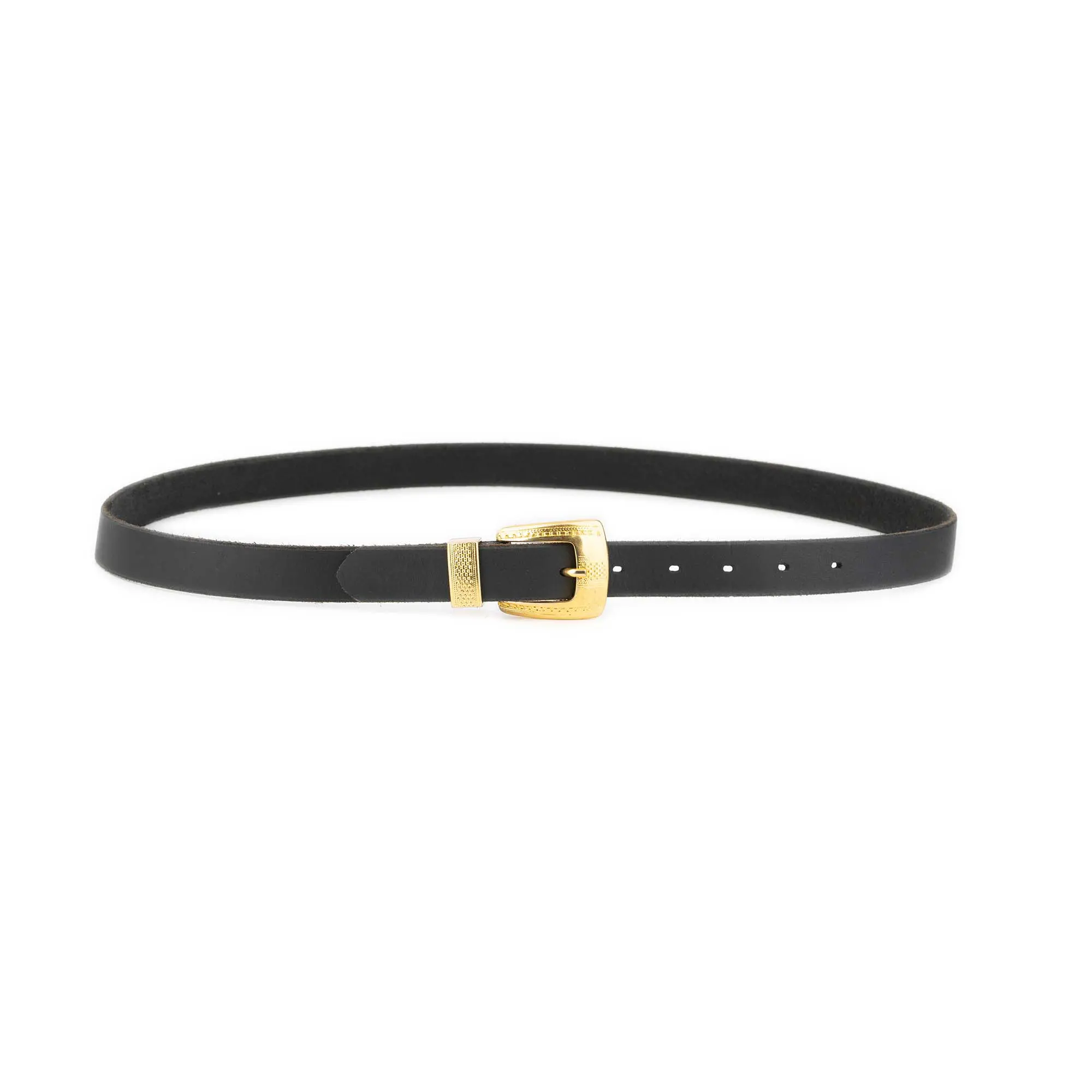 Ladies Belts For Large Waists Black With Gold Buckle 2
