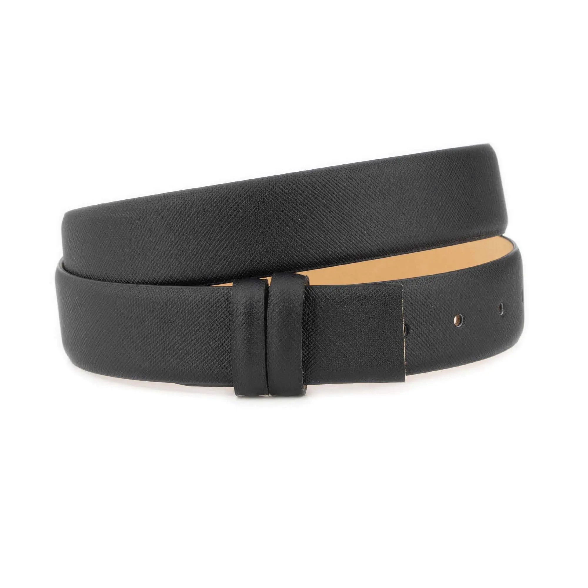 Replacement Belt Strap – Black Saffiano Leather 3 5 cm 1 SAFF CUT 35 BLACK DRM