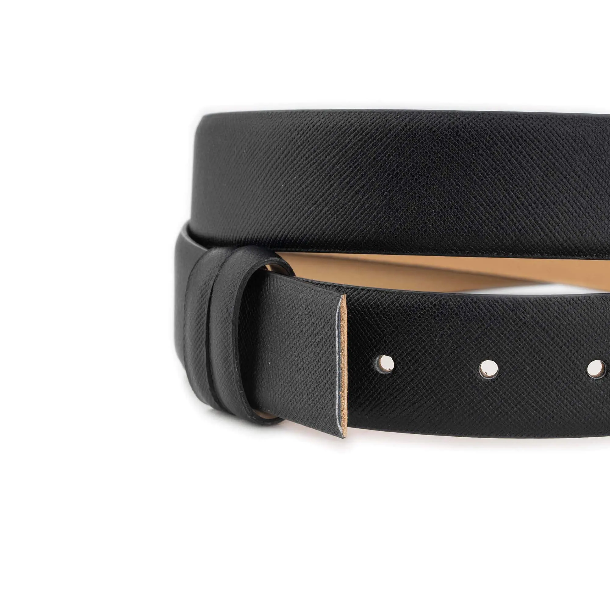 Replacement Belt Strap – Black Saffiano Leather 3 5 cm 2