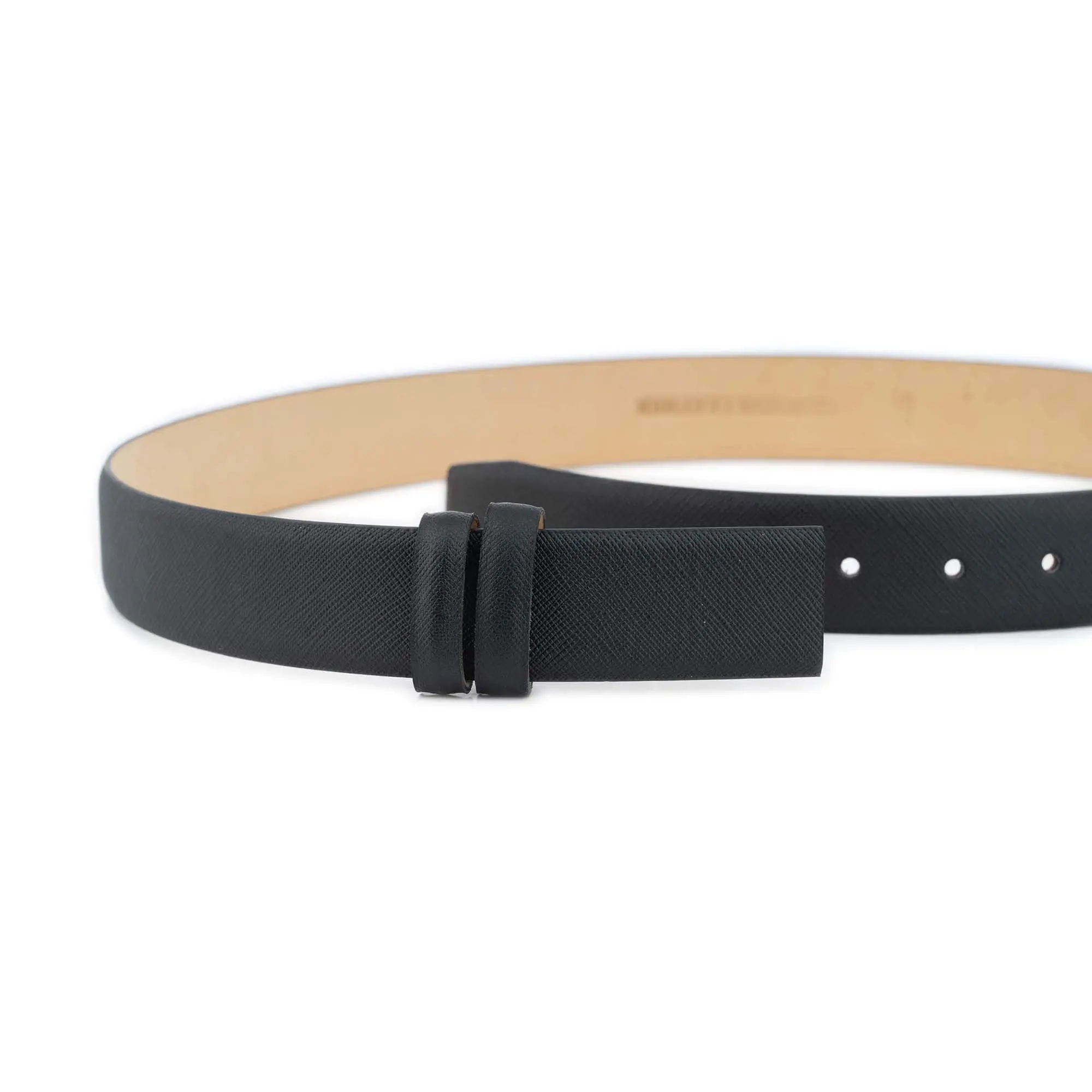 Replacement Belt Strap – Black Saffiano Leather 3 5 cm 4
