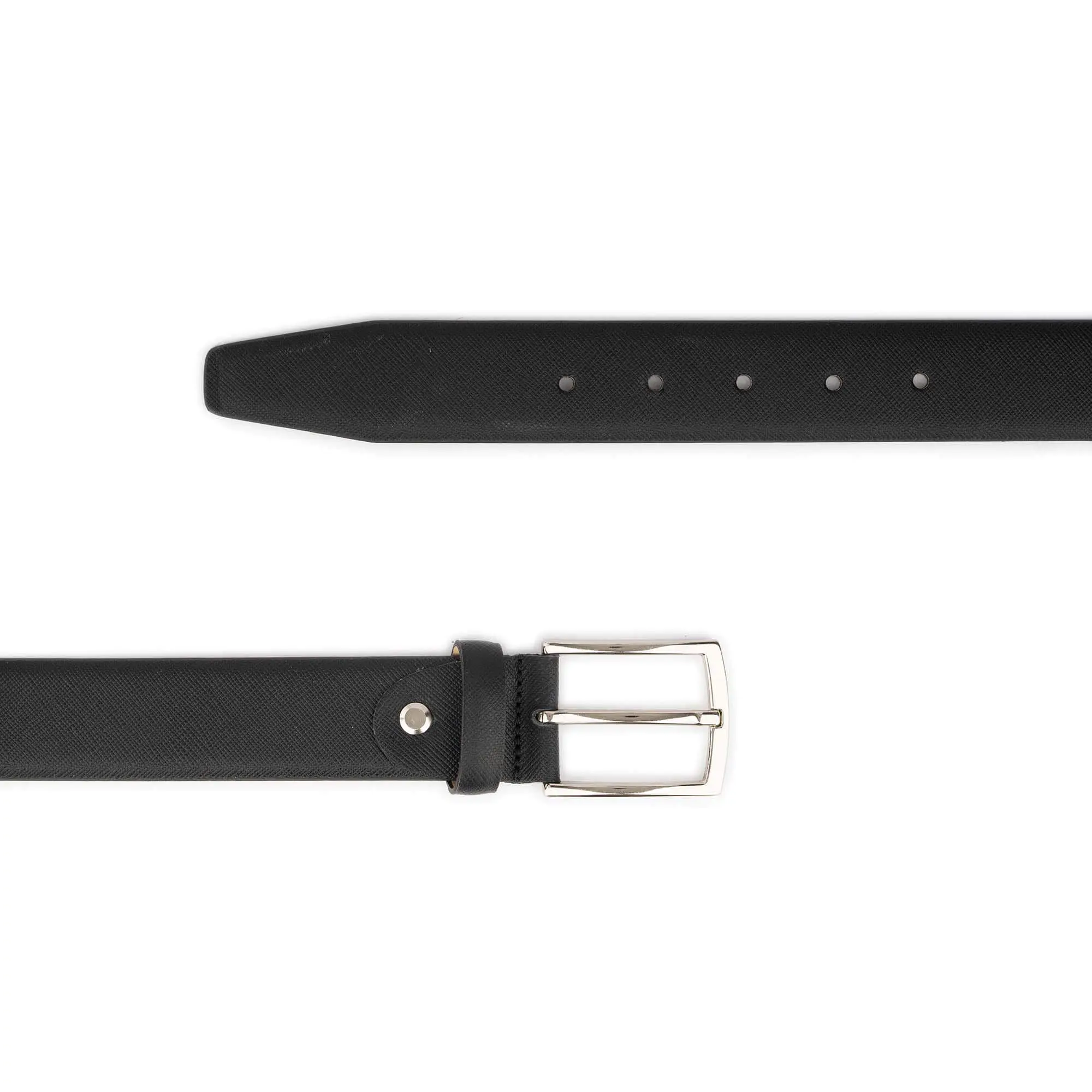 Saffiano Dressing Belt For Men Black 3 5 cm 3