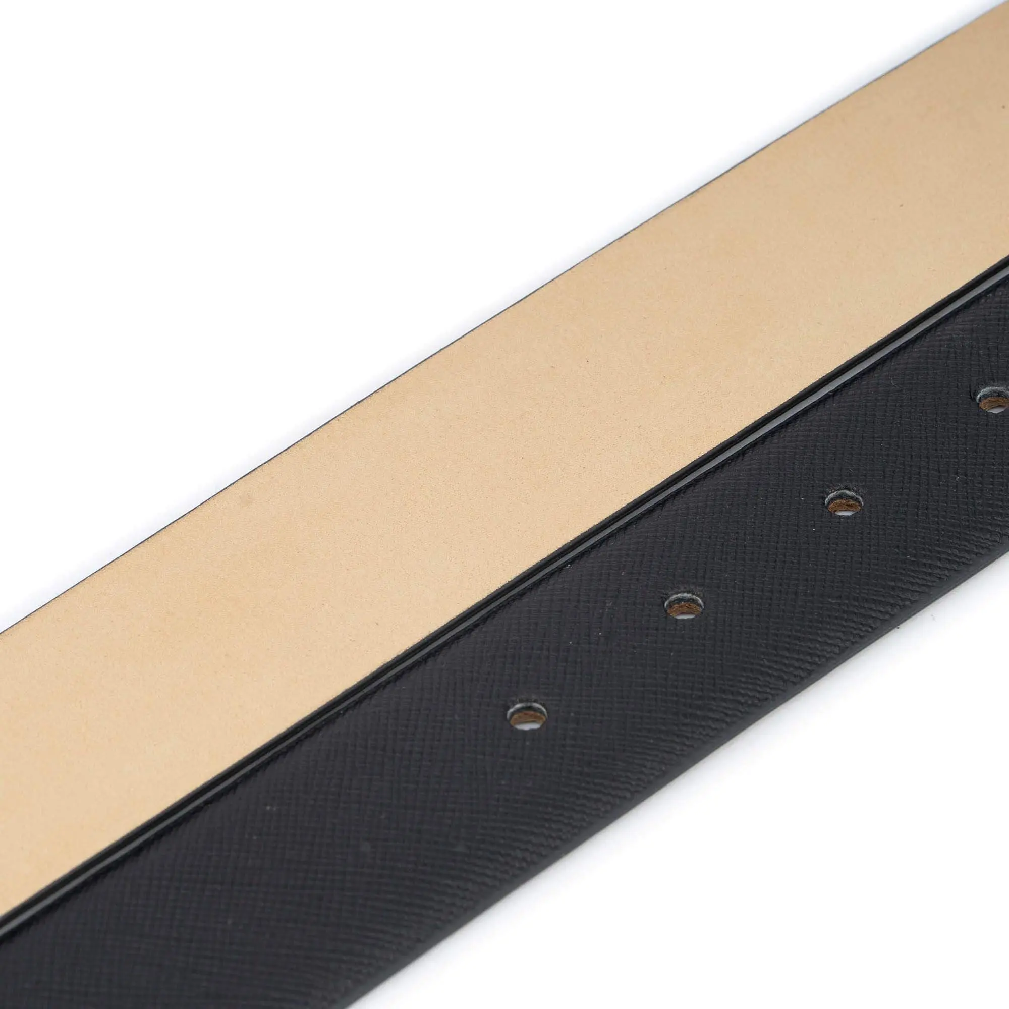 Saffiano Leather Belt Strap For Designer Buckles 3