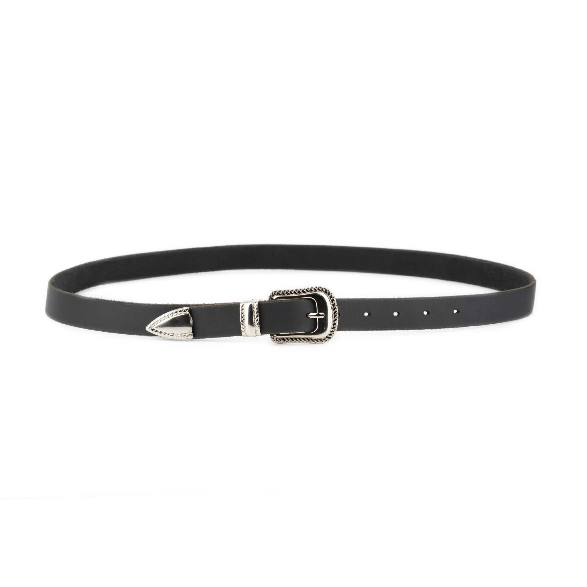 Western Plus Size Belt For Women With Silver Rope Buckle 2