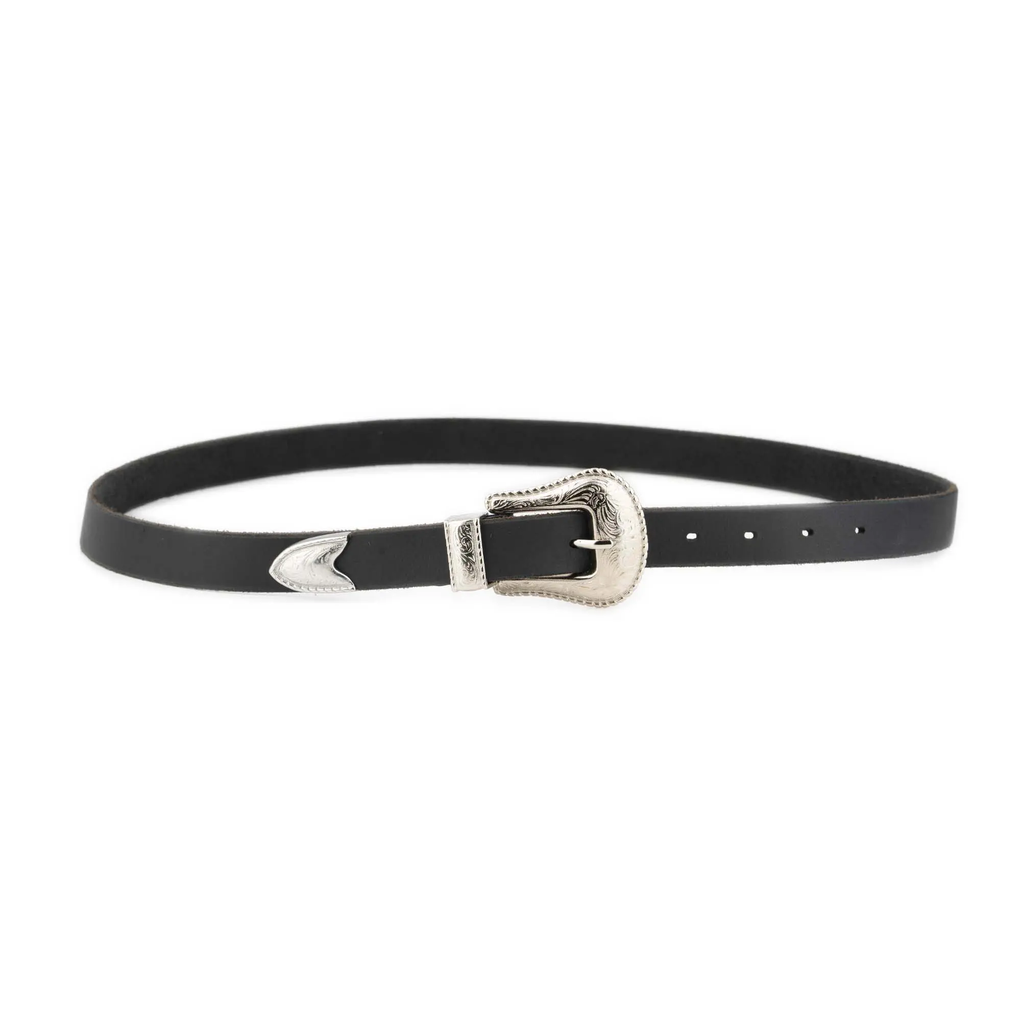 Western Plus Size Belt With Nickel Silver Buckle 2