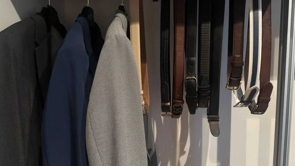 Mens Belts Wardrobe Many Belts