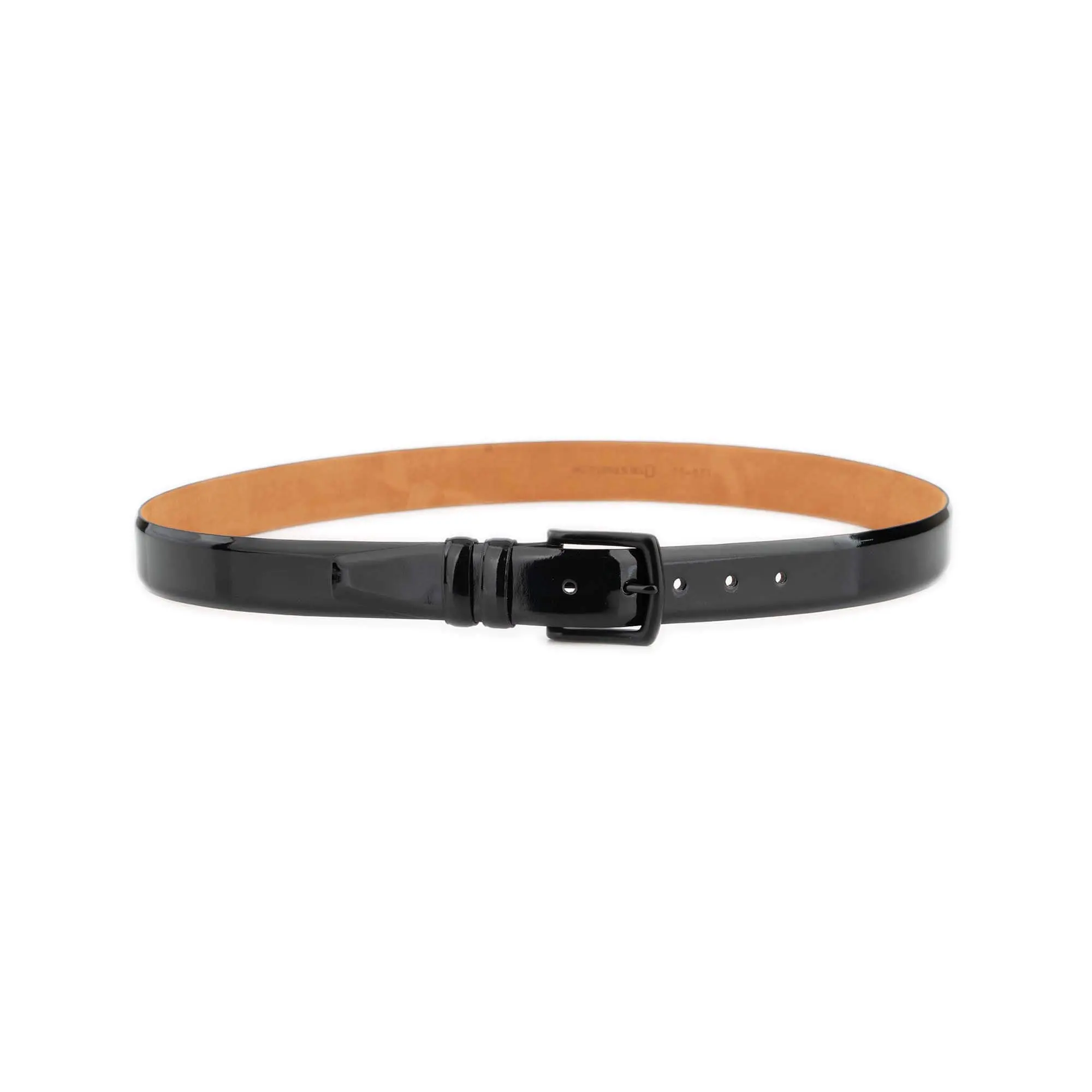 patent leather black buckle belt for men 3 5 cm 2