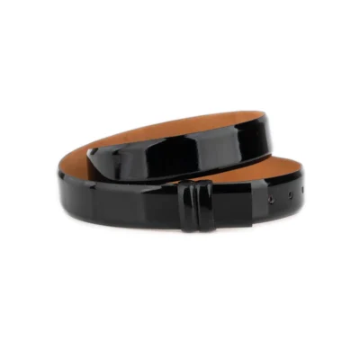 replacement belt for buckle black patent leather 3 5 cm 1 PATBLA35 CUTKSV