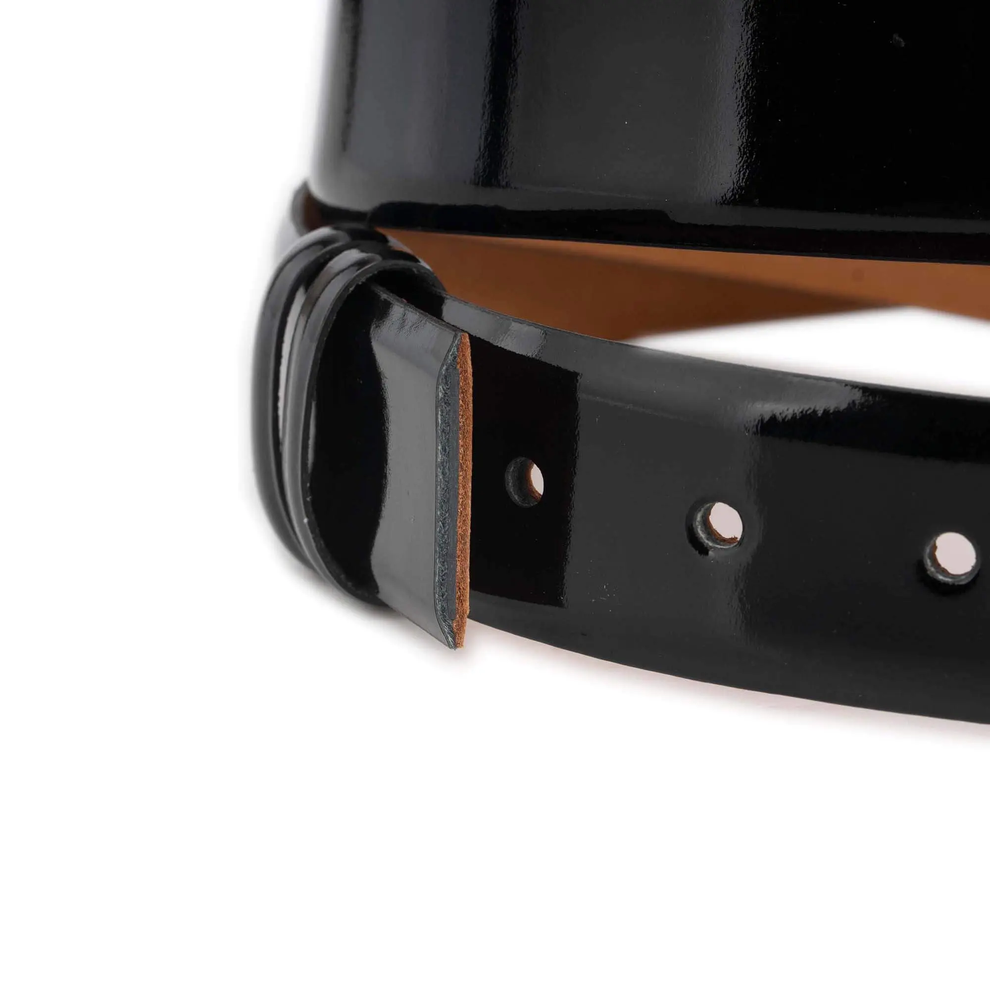 replacement belt for buckle black patent leather 3 5 cm 2