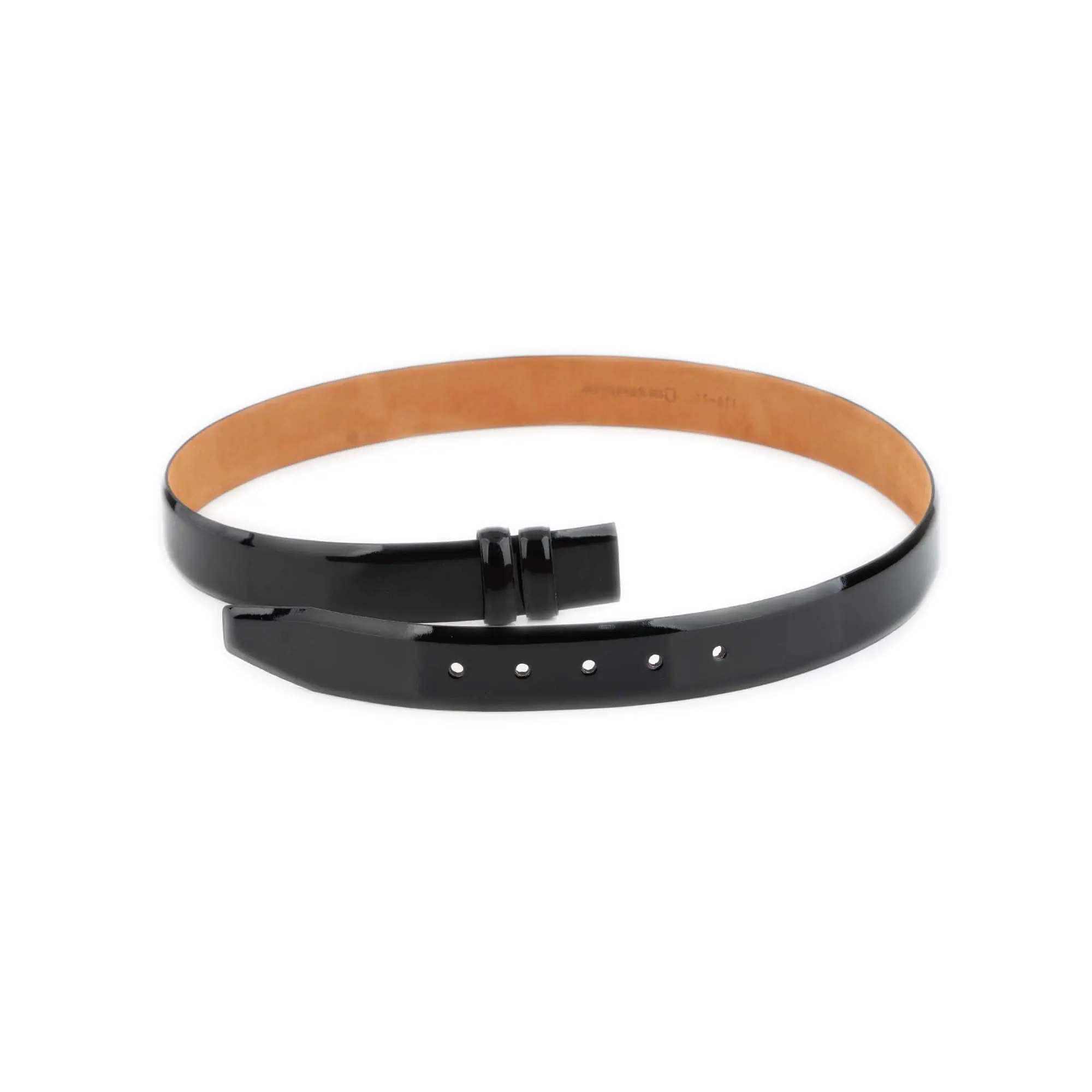 replacement belt for buckle black patent leather 3 5 cm 3