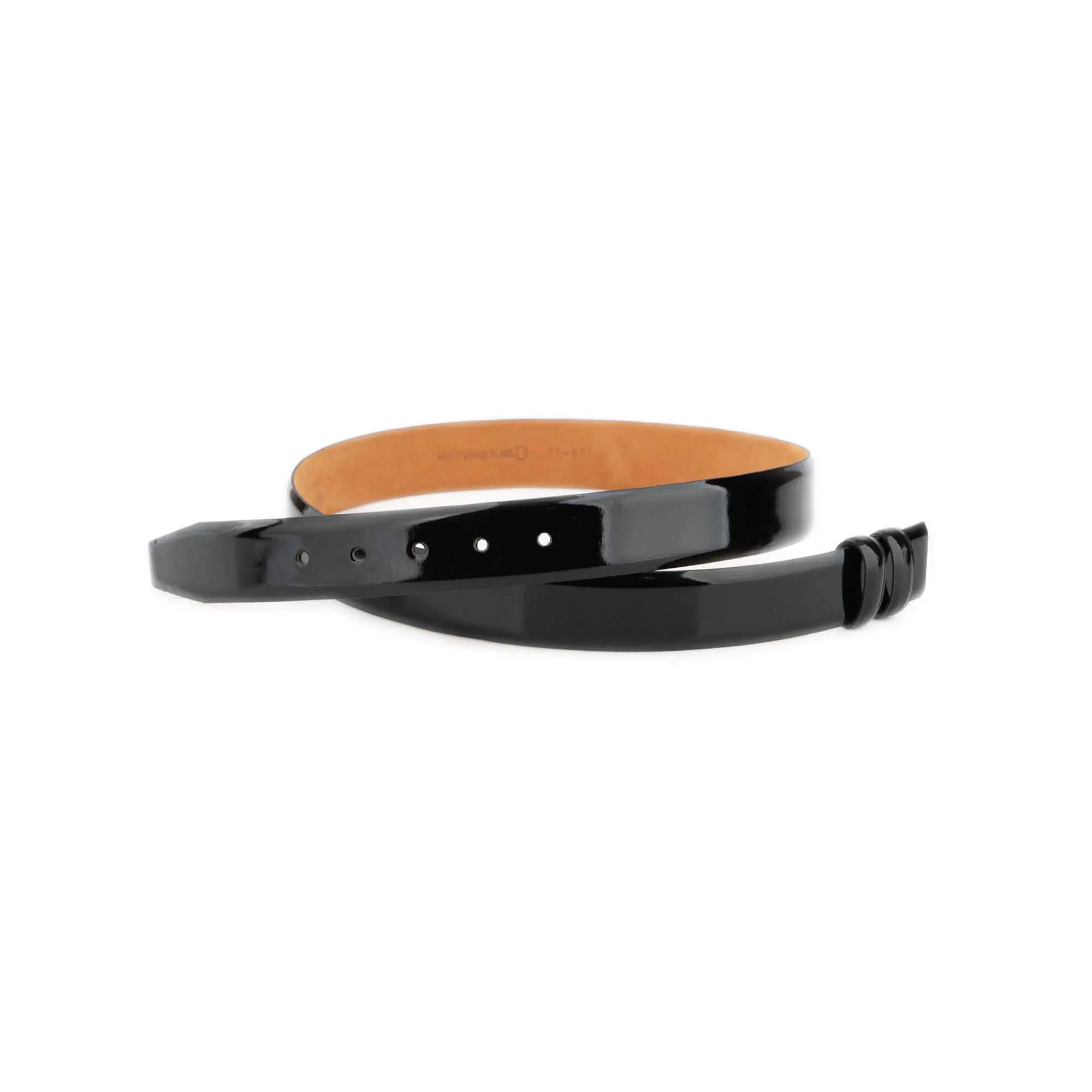 replacement belt for buckle black patent leather 3 5 cm 4