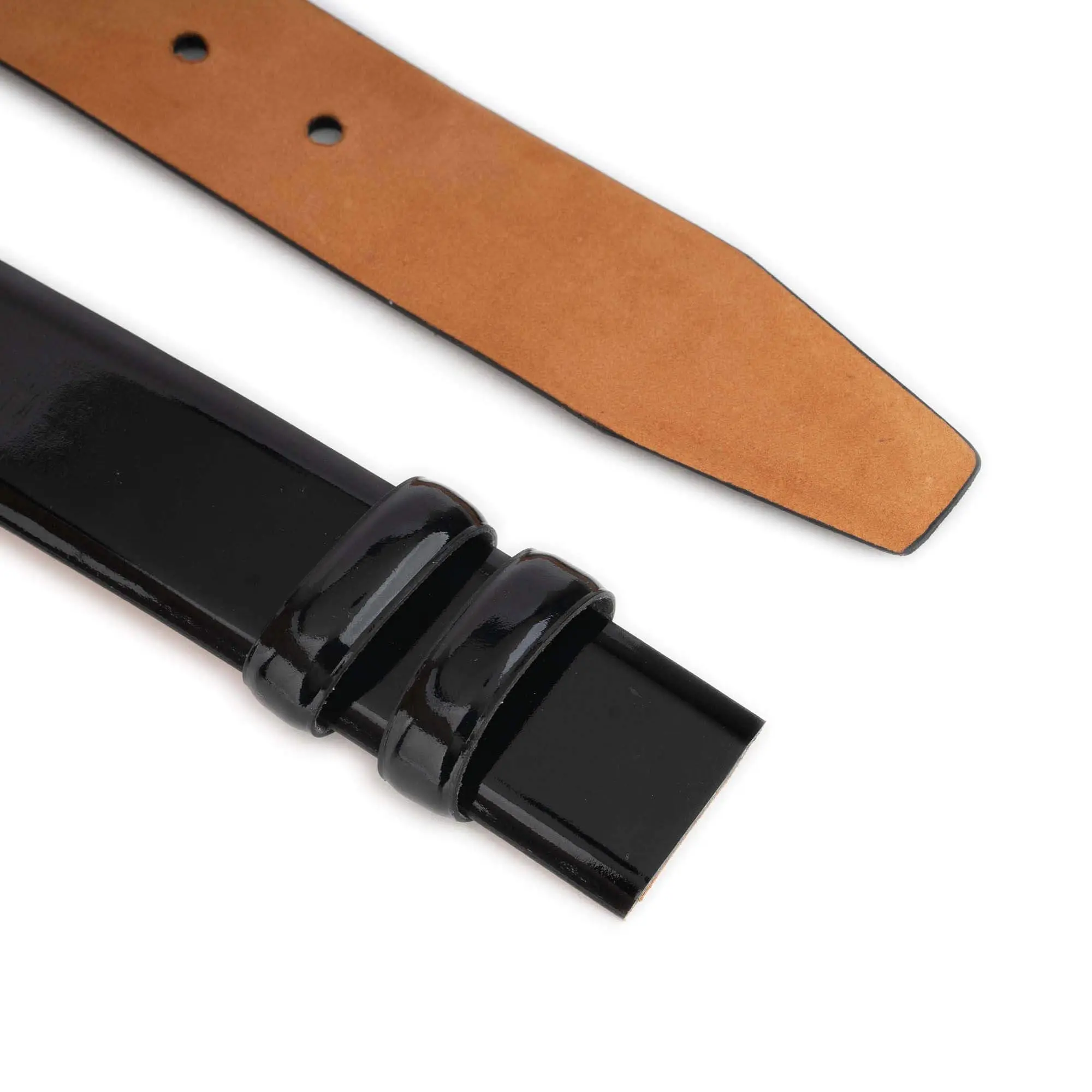 replacement belt for buckle black patent leather 3 5 cm 5
