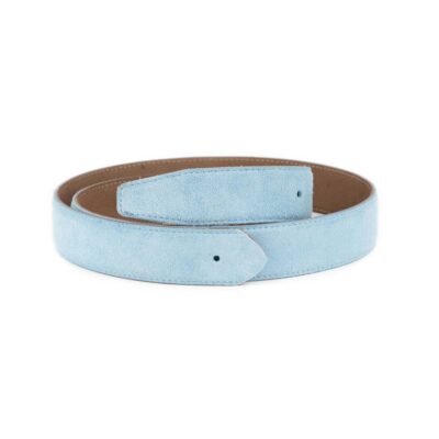 Light Blue Suede Belt Strap For Interchangeable Buckle 1 LIBLUSUE 35HOLE KSV