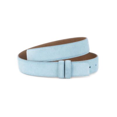 Light Blue Suede Replacement Strap For Designer Buckles 1 LIBLUSUE 35CUT KSV