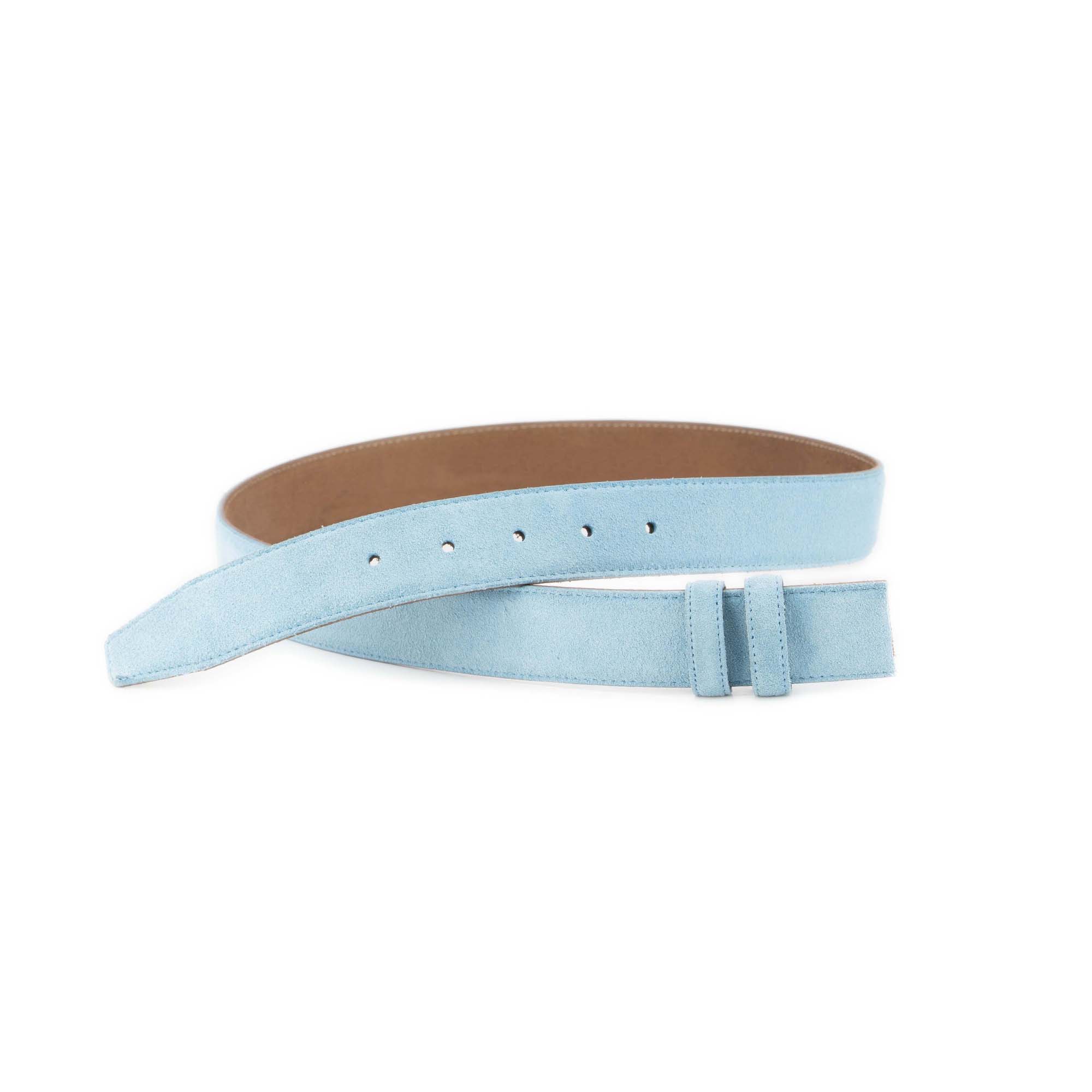 Light Blue Suede Replacement Strap For Designer Buckles 3