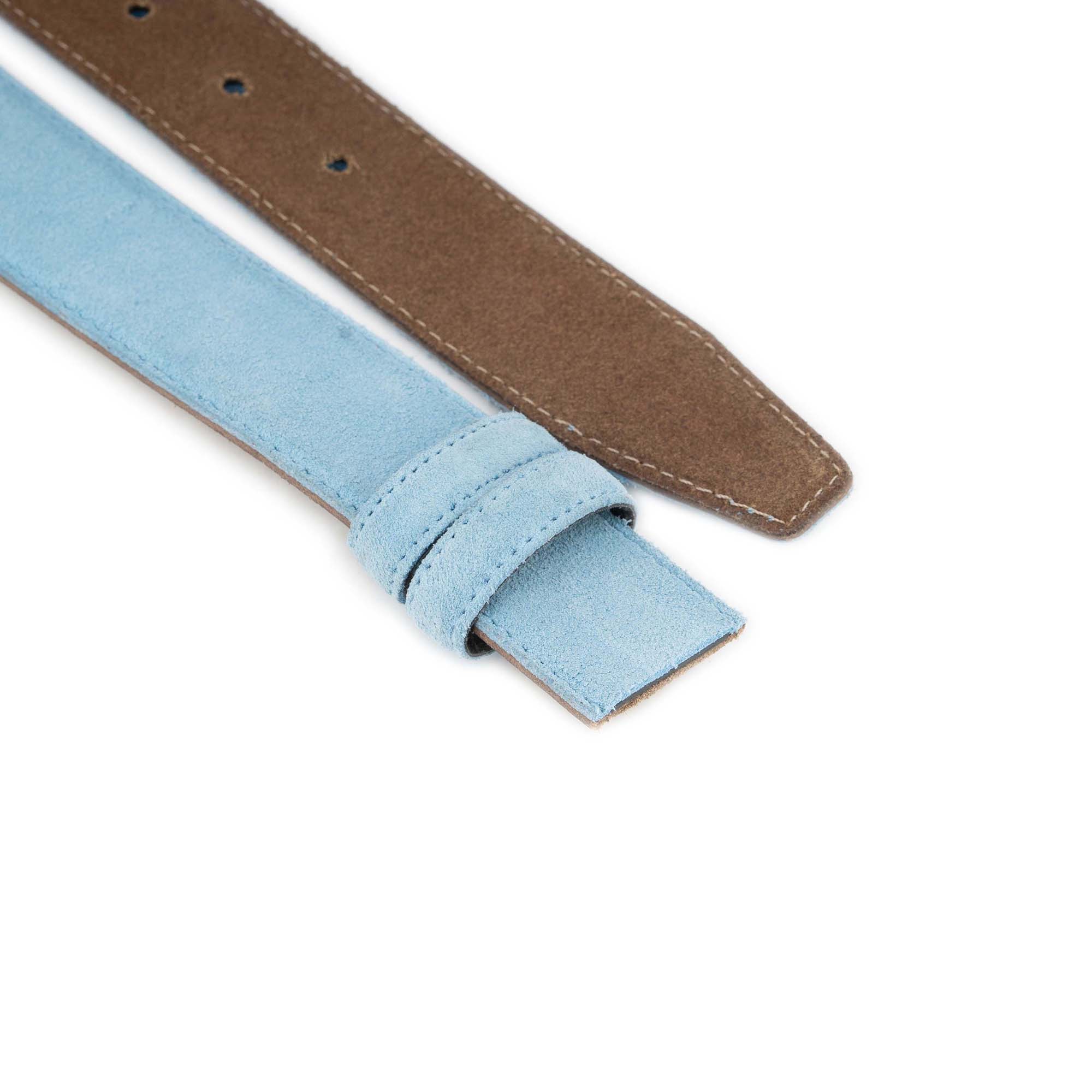 Light Blue Suede Replacement Strap For Designer Buckles 4