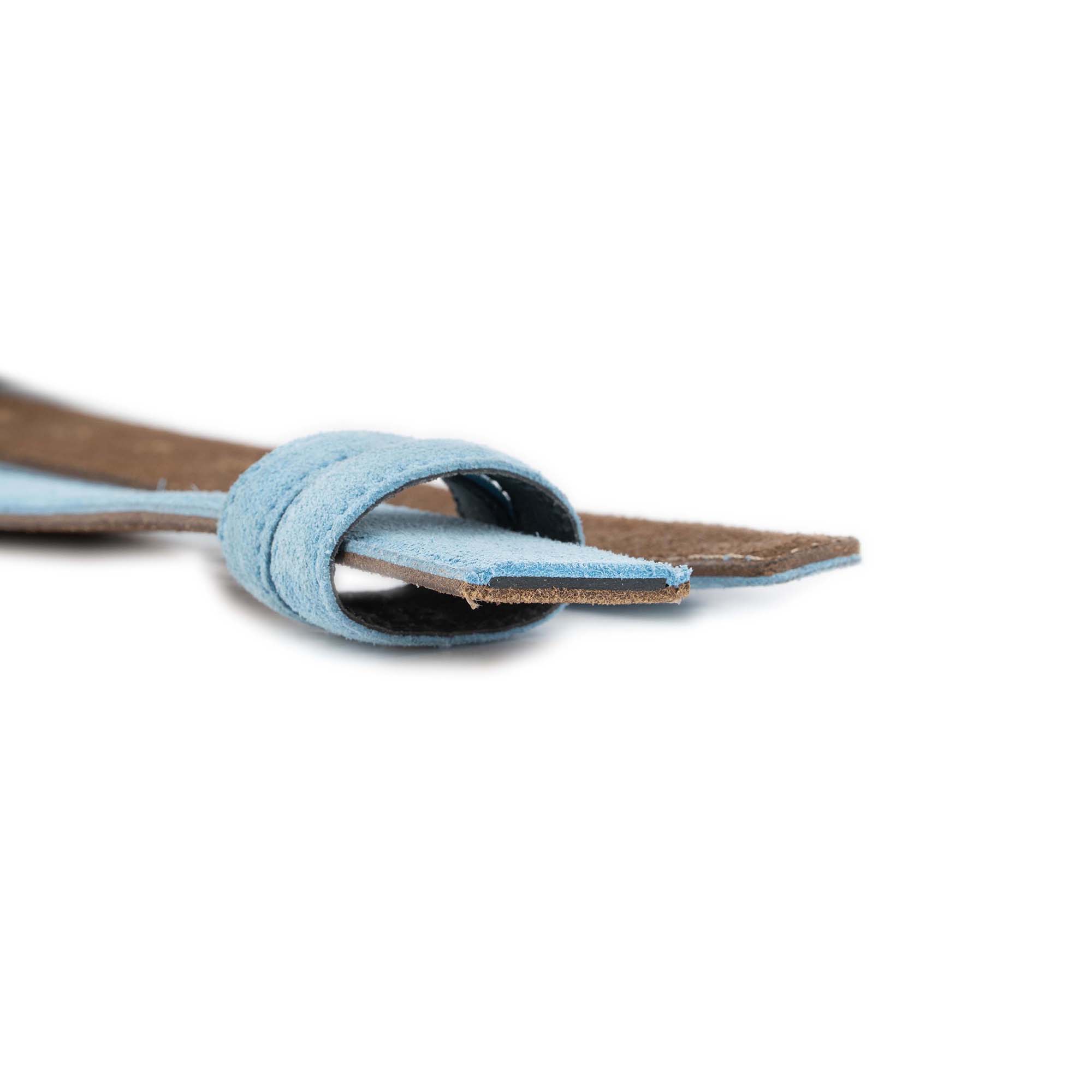 Light Blue Suede Replacement Strap For Designer Buckles 5