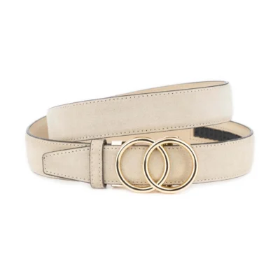 Women's Ratchet Belt With Gold Double Circle Buckle 1 BEIRAT 35 2CIRGOL DRM