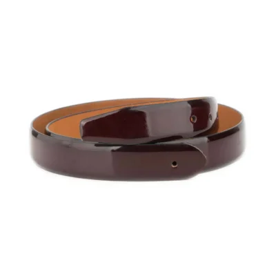 Burgundy Patent Leather Belt Strap Replacement 1 3 8 Inch 1 PATEBURG35 HOLE KASV