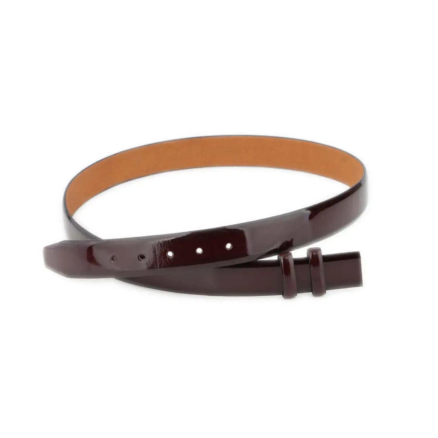Burgundy Patent Leather Belts for Belt Buckle 3