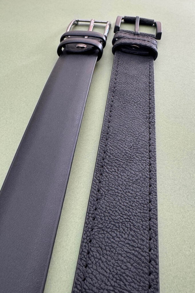 Close up of vegan leather belt texture 2
