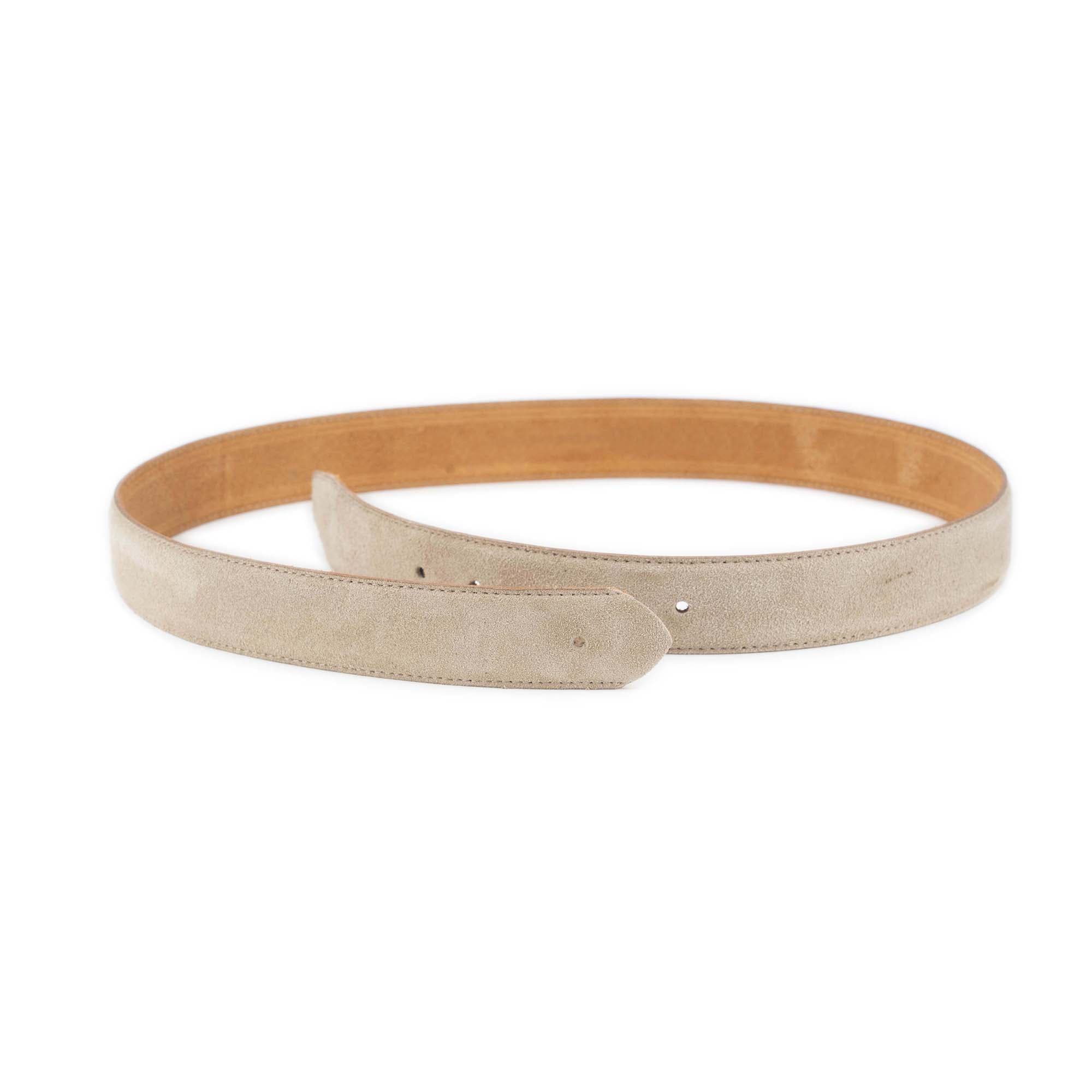 Taupe Suede Leather Belt For Buckles Replacement Strap 3 5 cm 2