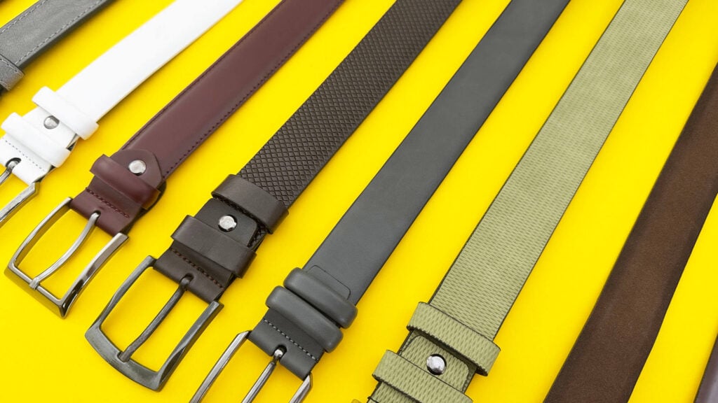 Vegan belt textures and wide choice of styles