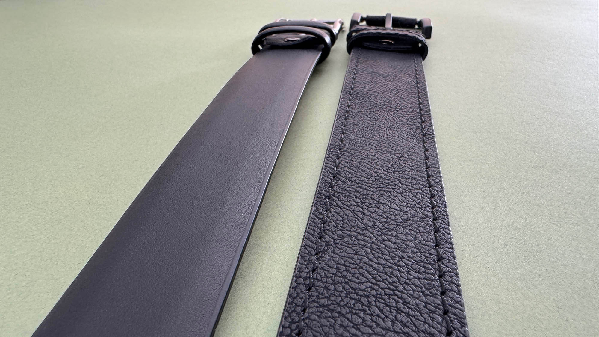 vegan leather belt vs real leather belt