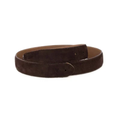Brown Suede Leather Belts For Belt Buckles 3 5 cm 1 BROW HOLE 35SUED KSV