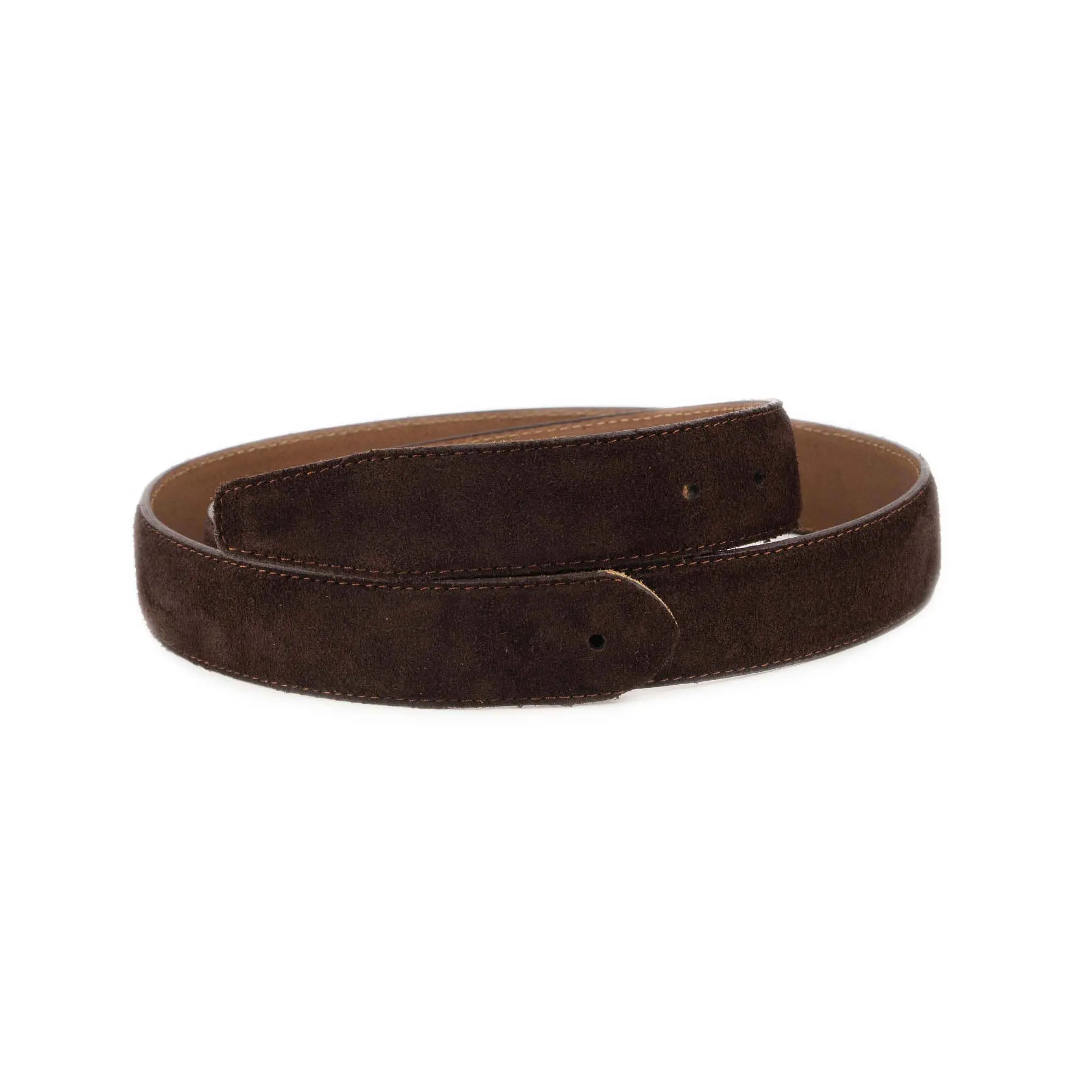 Brown Suede Leather Belts For Belt Buckles 3 5 cm 1 BROW HOLE 35SUED KSV
