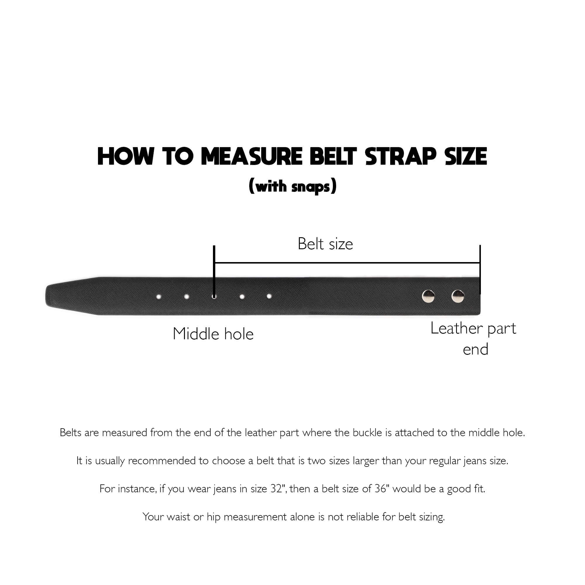 How to measure snap belt strap